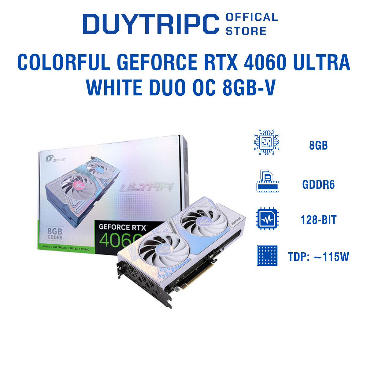 Colorful GeForce RTX 4060 Ultra White DUO OC 8GB-V